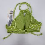 Billabong Bikini Top Size Small NWT That's Cute High Neck Green Swim Ribbed Surf Photo 3