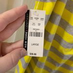 New York And Company Yellow/Grey Striped Dress Large Photo 6