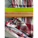 Savanna Jane Red White Plaid Embroidered Button Up Top Size Small Photo 8