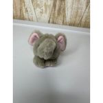 Vintage Swibco Gray Plush Elephant Head Keychain Stuffed Bag Charm Photo 3