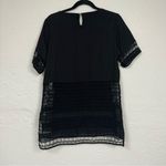 Lysse  Black Crochet Short Sleeve Blouse Womens M Swimsuit Coverup Beachy Top Photo 5