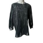 Fantastic Fawn Gray Mineral Wash Cotton Oversized Tunic length Crewneck Shirt Photo 2