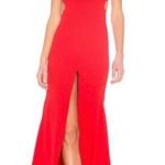 Fame and Partners Surreal Dreamer Red Deep V-Neck Maxi Dresses Photo 1