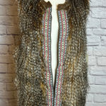 love on a hanger  Women's XL Brown Faux Fur Vest Open Front bohocore chiccore Photo 0