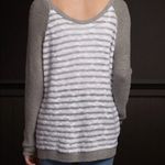 Hollister Blue-Gray Striped Shimmer & Shine Sweater Photo 6