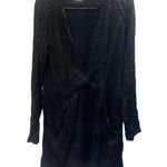 Reformation Black Satin Midi Dress Photo 0