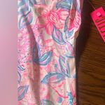 Lilly Pulitzer  white blue pink luxathletic polo shirt Photo 1