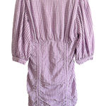ZARA  | Bloggers Favorite Lilac Purple Gingham Mini Dress Ruched Skirt |  Large Photo 0