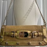 Michael Kors  Panama Straw Woven Straw Clutch Shoulder Bag Photo 1
