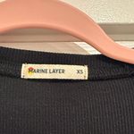 Marine layer  Black Lexi Twist Front Short Sleeve Tee Top XS Photo 3