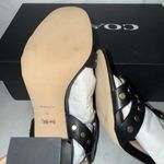 Coach Margaret Leather Sandal Black 6 B (M) $258 Retail Photo 3