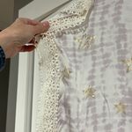 Surf Gypsy ‎ Boho Light Purple Tie Dye, Metallic Star Print Swim Coverup medium Photo 3