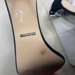 Gianni Bini Black Heels with Silver Chain Detail Photo 6