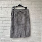 Sag Harbor  Womens Wool Blend Black and White Houndstooth Pencil Skirt Vintage Photo 1