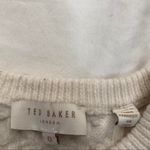 Ted Baker ivory off-white cable knit cotton wool peplum sweater shirt top long sleeve size 0 Photo 4