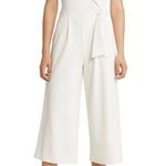 Tahari ASL Scuba Crepe Side Knot Jumpsuit – Size 10 – Ivory Photo 1