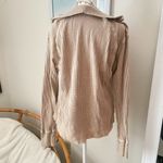 Free People  Ashton Zip Thermal Waffle Knit Long Sleeve Top in Sand Medium Photo 5