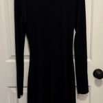 Wilfred Free  Aritzia Long Sleeve Open-Back Black Dress Size
Large Photo 0