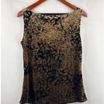 Newport News Medium Animal Print Sleeveless Cowl Neck Top Brown Photo 3