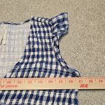 Anthropologie  The Peregrine Midi Dress Blue Gingham Plaid Smocked‎ Maxi Sz S Photo 8