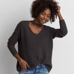 American Eagle  Oversized Cut-Out V-Neck Sweater Photo 0