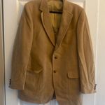 Stanley Blacker Mens Large Camel Brown Cashmere Blazer Sportscoat Classic Tan Photo 0