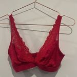 Wacoal Embrace Lace Wire free Soft Cup bralette pink/red color. Photo 4