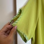 Cache Vintage  Gold Label Lime Green Open Front Lightweight Cardigan Size 10 NWT Photo 2