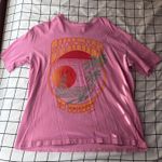 Billabong Woman’s Pink  Oversized Tee Shirt, Size Small, Short Sleeve. Photo 0