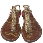 Sam Edelman Gigi sandal Size 10 mixed media snake print toe post sandals Photo 0