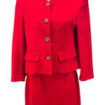 United Colors Of Benetton United Colors of Benetton Womens Suit Set Size 4 Vintage Business Elegant Skirt Photo 0
