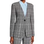 St. John Prince Wales Black White Houndstooth Knit Wool Blazer Jacket US 8 $2195 Photo 14