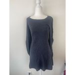American Eagle Dark Gray Bodycon Knit Sweater Dress Womens Small Cutout Sleeve Photo 1