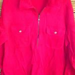 Talbots  L Quarter Zip Cargo Pocketed Pullover Sweatshirt in Red Photo 0