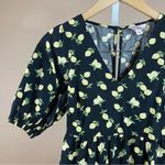 Miss Selfridge Petite 0 Poplin Mini Dress Lemons Puff Sleeve Ruffle Boho Cottage Photo 7