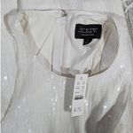 J.Crew Collection White Sequin Fringe Maxi Dress Formal Evening Gown Size 2 Photo 8