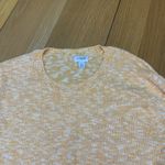 J Crew Marled Peach White Crew Neck Long Sleeve Sweater Womens Size XS Crew Orange Photo 1