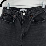 RE/DONE Women's Whiskered Cotton Blended Straight Jeans Black Size 26 Photo 5