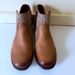 OTBT  Dare Devil Tan Booties w/ Brocade Detail Size 7 Photo 3