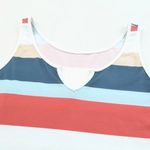 Striped Jewel Tone Notched Neckline Lightweight Knit Tank Top Size Small Photo 6
