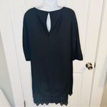 Old Navy  Women's Classic Casual Eyelet Trim Shift Dress Black M Photo 9