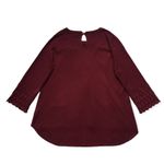 🔃3 Sisters Red Burgundy Knit Scoop Neck Sweater Size M Photo 1