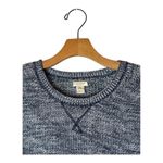J.Crew  Sweater Women XS Navy Blue White Heather Cotton Blend Knit Crew Neck Photo 2
