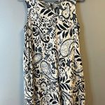 Lucky Brand  Dress 100% Linen Blue Paisley Print A Line Sleeveless Dress Sz S EUC Photo 2
