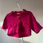 Showpo Hot Pink Collared Crop Cargo Shirt Cotton Barbiecore Photo 7