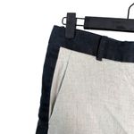 Reiss Luella Colorblock Linen Wide Leg Trousers Neutral Size 10 R Photo 9