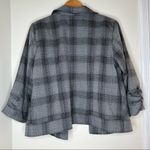 Christopher & Banks  gray plaid open front blazer jacket size large Photo 2