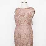 Alex Evenings  Long Embroidered Lace Cap Sleeve Gown Photo 6