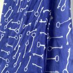 Banana Republic Blue Key Print Scarf 100% Viscose One Size Photo 2