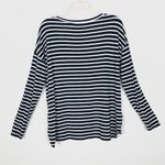 American Eagle Dark Grey & White Soft & Sexy Long Sleeve Slub Tee Photo 1